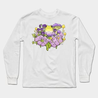 Enby Frog Toadstool Handful Long Sleeve T-Shirt